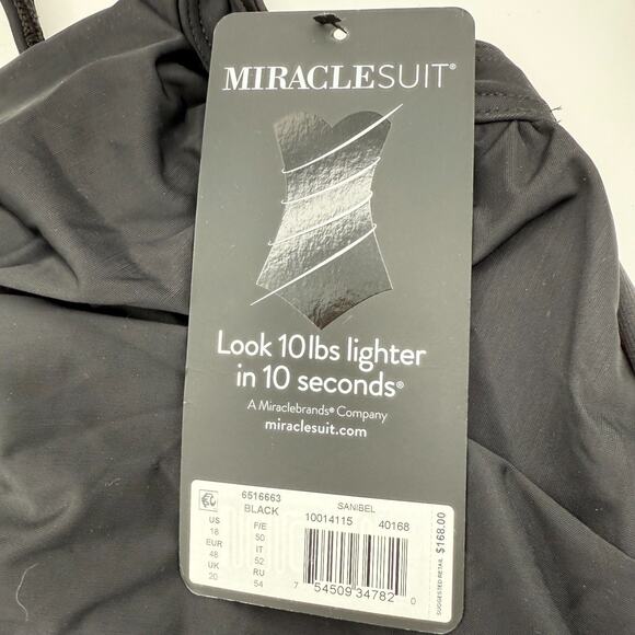 Miraclesuit Black Plus Size Sanibel Underwire One-Piece Swimsuit ~ US 18W - Picture 13 of 16